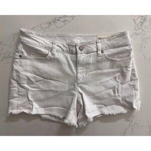 Two by Vince Camuto White Denim Jean Shorts Women’s Size 28 (6) Raw Hem Cutoff